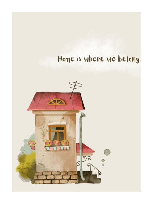 Whimsical Watercolor Home - Wall Art Poster