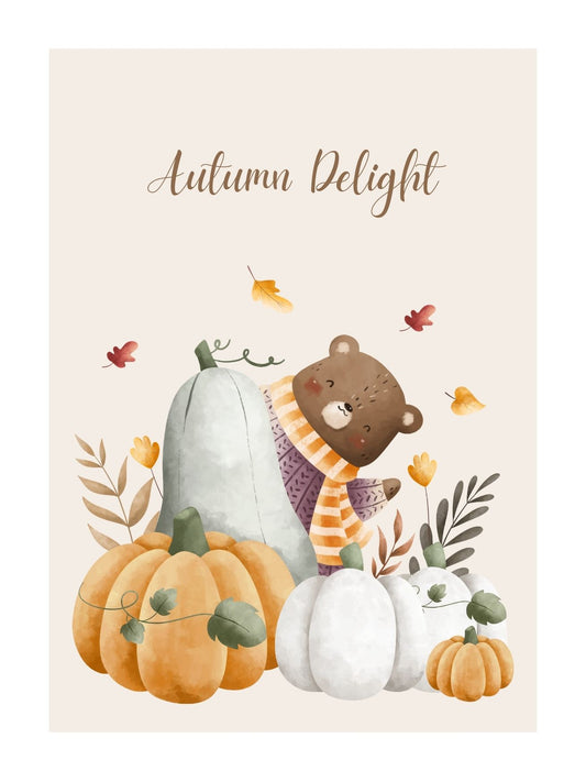 Autumn delight poster for kids room