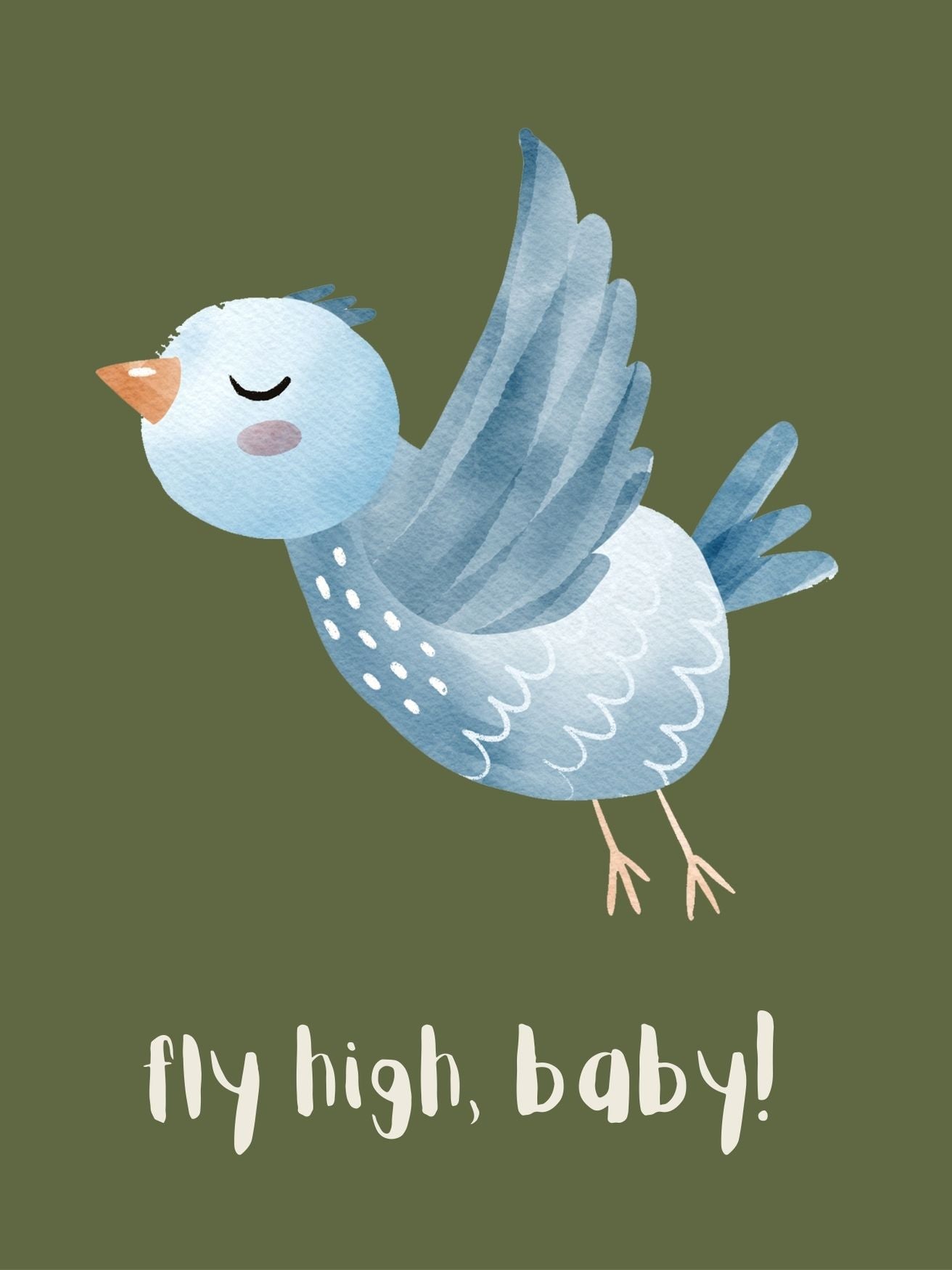 Bird Flying Poster for Kids Room