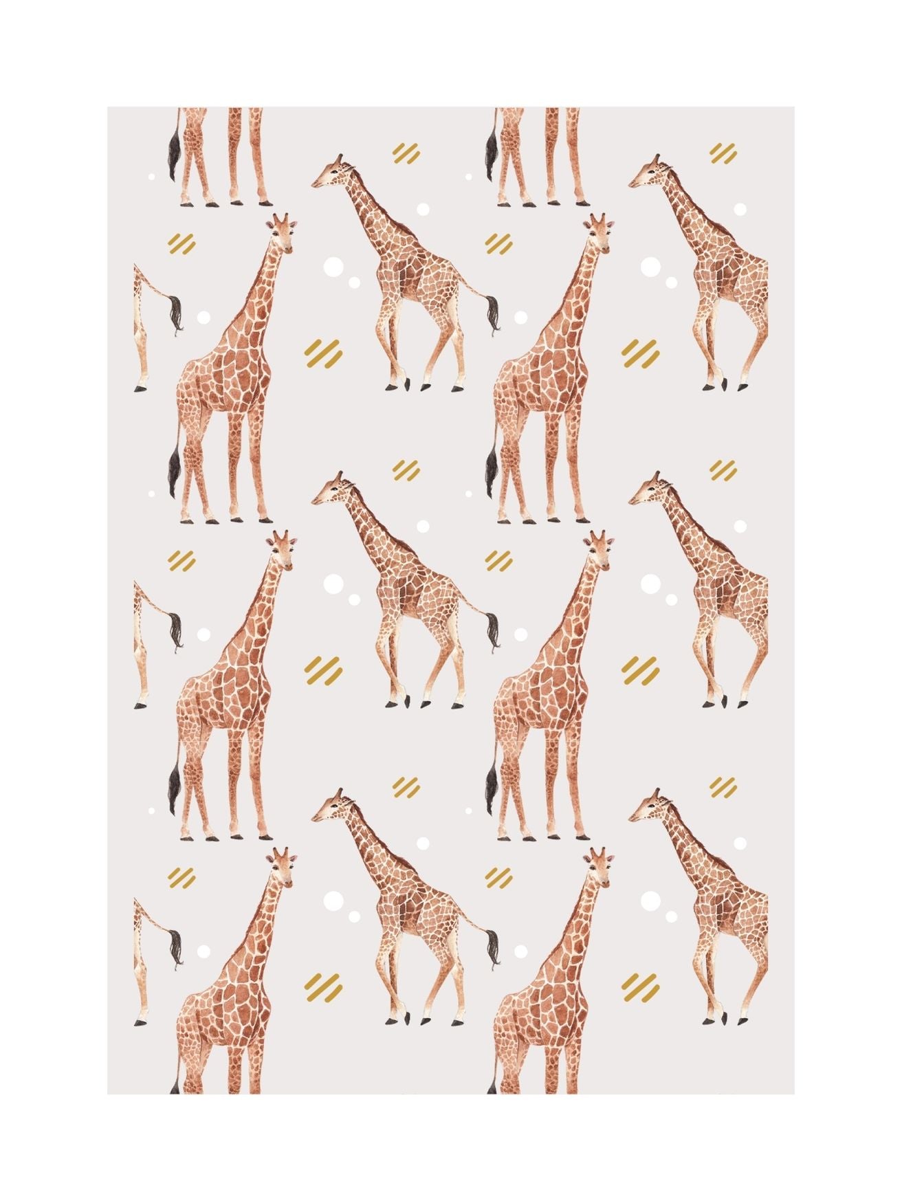 Playful Giraffe Pattern Poster