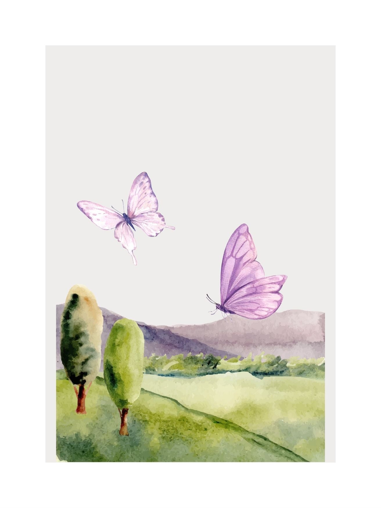 Butterfly Bliss - Enchanting Landscape Poster